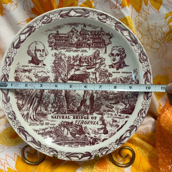 Vintage Vernon Kilns Souvenir Plate Natural Bridge of Virginia - Picture 5 of 7